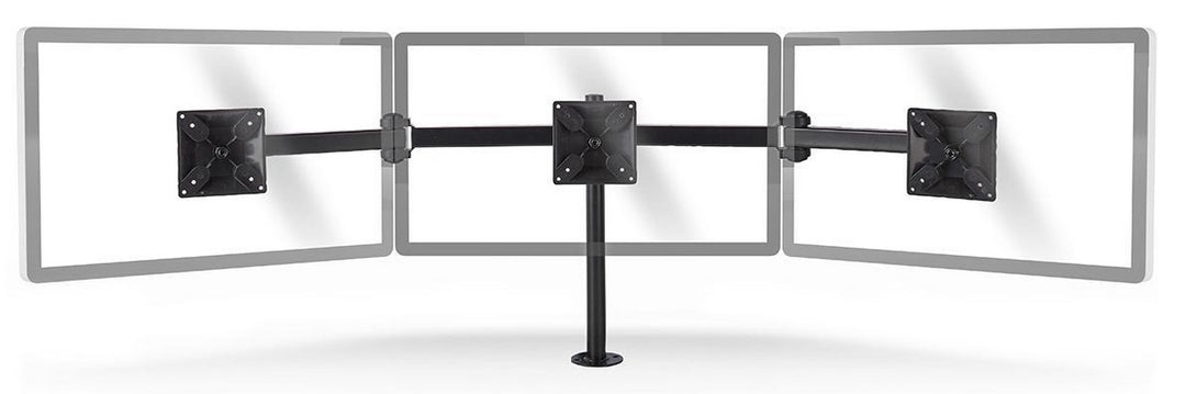 Ergonominen Näyttöteline 3 näytölle (14-24")
