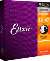 Elixir Nanoweb Bronze 80/20 kitarajousi (Extra Light, 10-47)