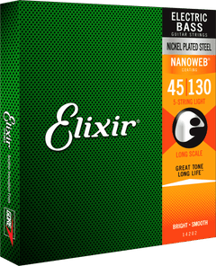 Elixir Nanoweb Nickel Basskielet (Light, 5c, 45-130)
