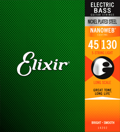 Elixir Nanoweb Nickel Basskielet (Light, 5c, 45-130)
