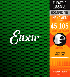 Elixir Nanoweb Nickel Basskielet (Medium, 45-105)
