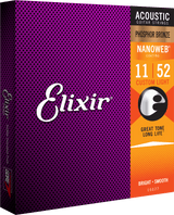 Elixir Nanoweb Phosphor Bronze kitarajousi (Custom Light, 11-52)