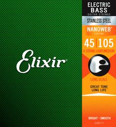 Elixir Nanoweb Stainless Steel Basskielet (Medium, 4c, 45-105)