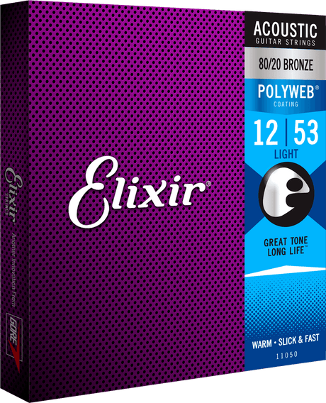 Elixir Polyweb Bronze 80/20 Kitaran Kielet (Light, 12-53)