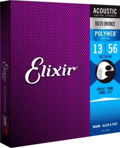 Elixir Polyweb Bronze 80/20 Kitaran Kielet (Medium, 13-56)