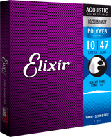 Elixir Polyweb Bronze 80/20 kitarajousi (Extra Light, 10-47)
