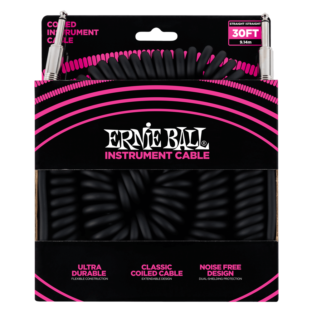 Ernie Ball 6044 Kitarakaapeli (Musta, 9m)