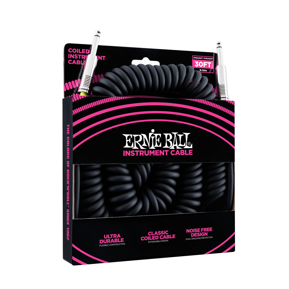 Ernie Ball 6044 Kitarakaapeli (Musta, 9m)