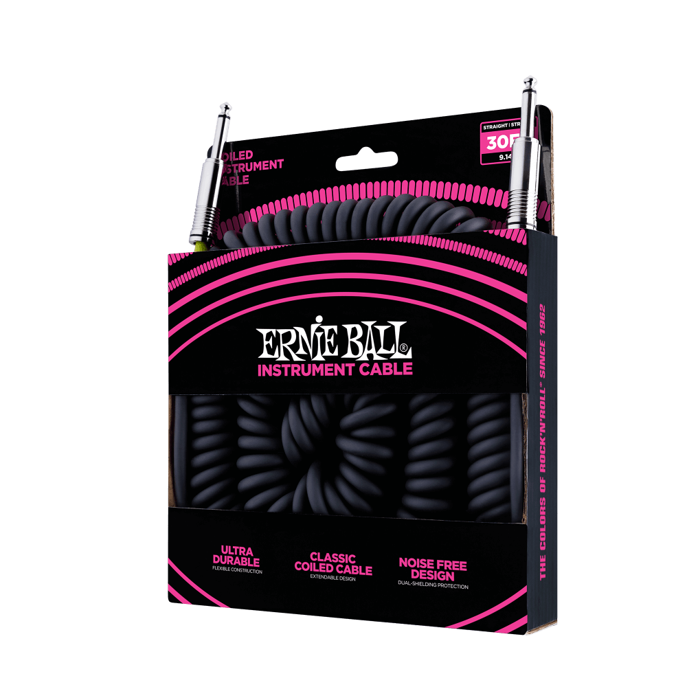 Ernie Ball 6044 Kitarakaapeli (Musta, 9m)