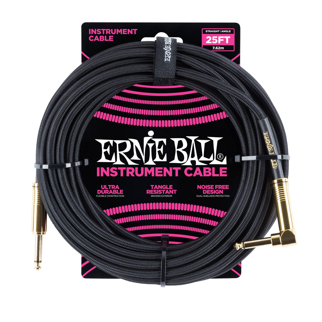 Ernie Ball 6058 Kitarakaapeli (Musta, 7,5m)