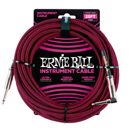 Ernie Ball 6062 Kitarakaapeli (Musta, Punainen, 7,5m)
