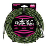 Ernie Ball 6077 Kitarakaapeli (musta, vihreä, 3m)
