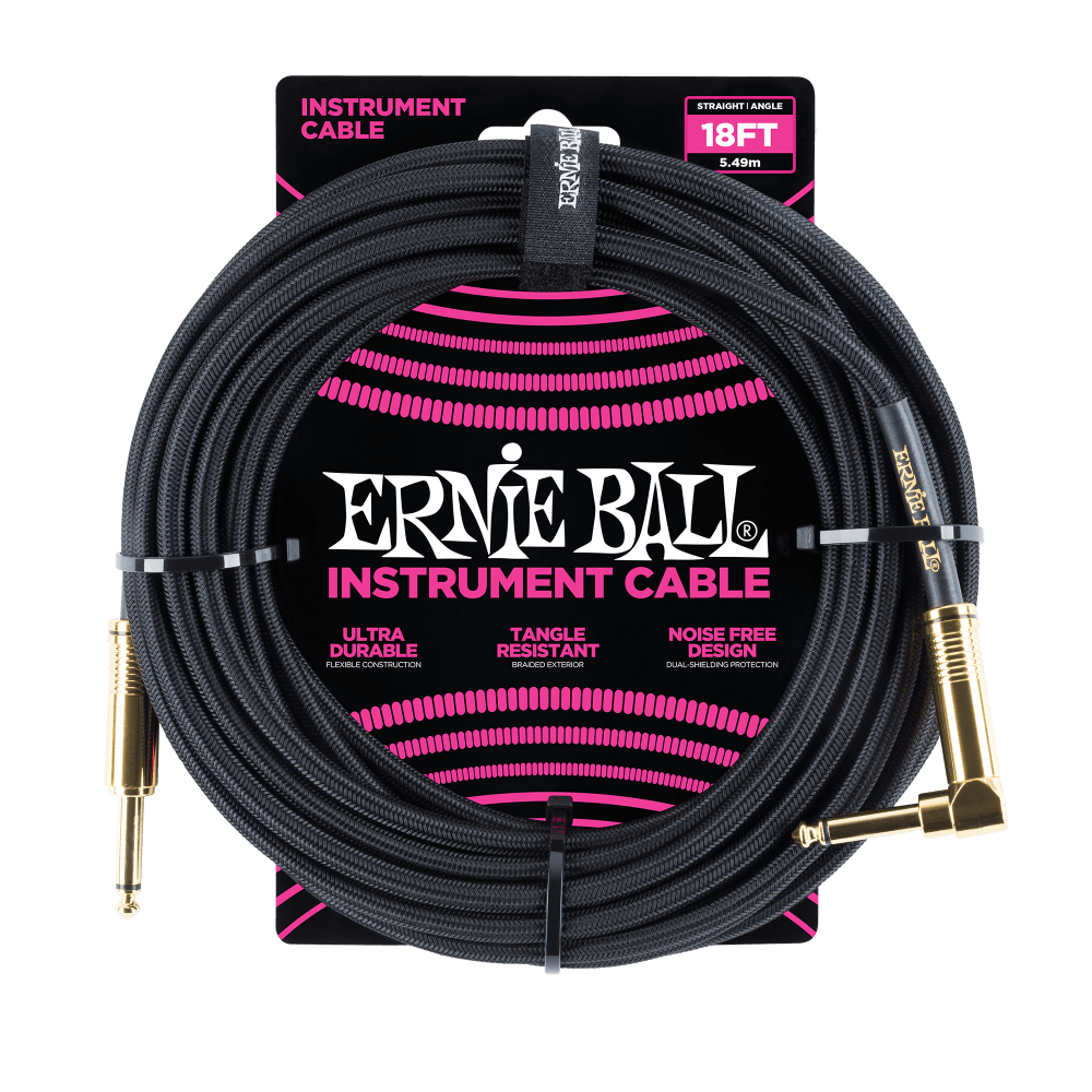 Ernie Ball 6086 Kitarakaapeli (Musta, 5,4m)