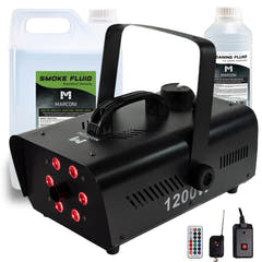Marconi 1200W 6 LED Fog Machine Bundle