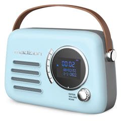Madison Retro Radio m. Bluetooth, FM ja DAB (Vaaleansininen)