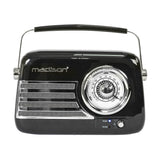 Madison Retro Radio w. Bluetooth ja FM (musta)