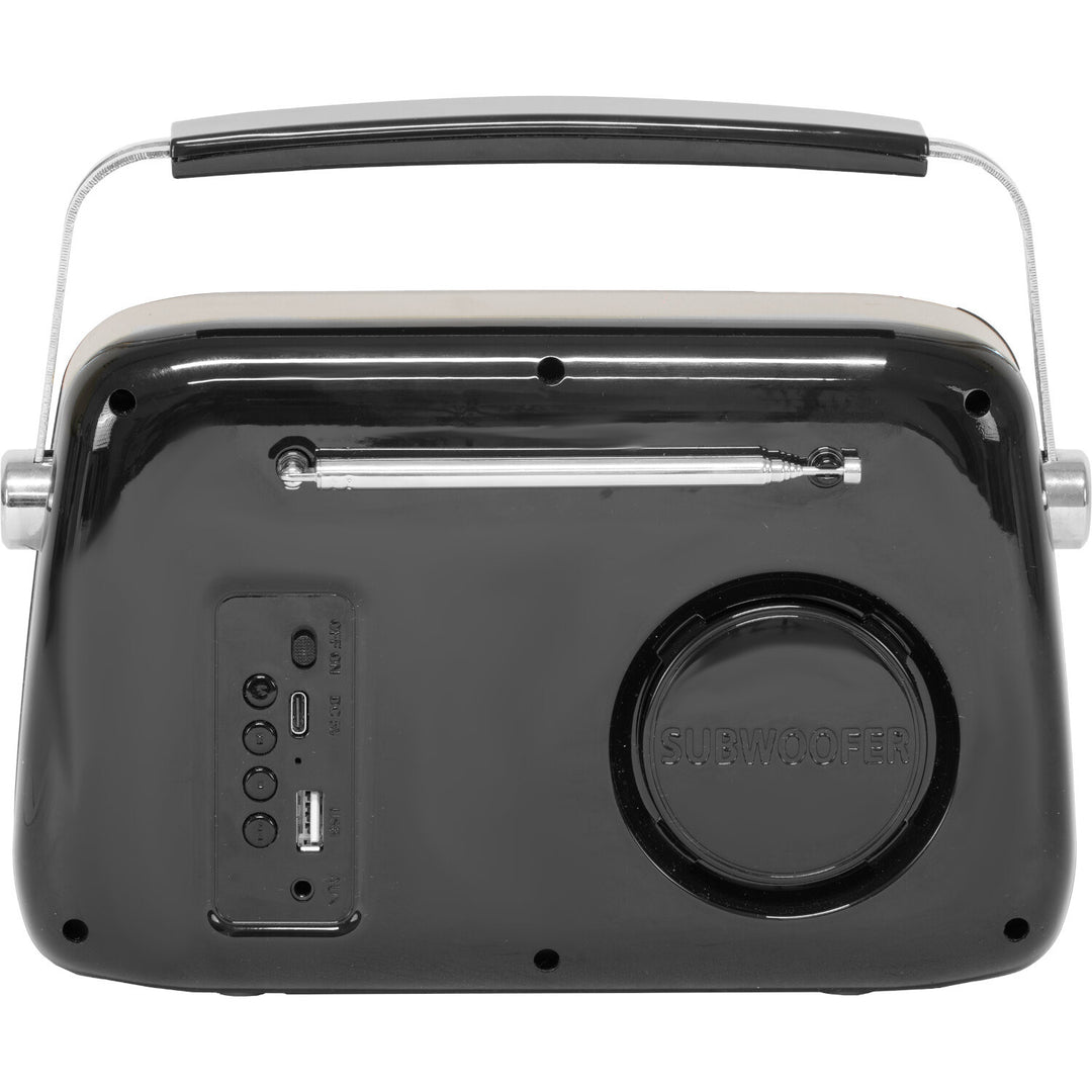 Madison Retro Radio med Bluetooth, FM ja DAB (Musta)