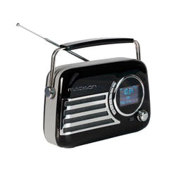 Madison Retro Radio med Bluetooth, FM ja DAB (Musta)