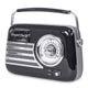 Madison Retro Radio m. Bluetooth ja FM (Musta)