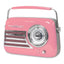 Madison Retro Radio, jossa on Bluetooth ja FM (vaaleanpunainen).