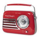 Madison Retro Radio Bluetoothilla ja FM:llä (Punainen)