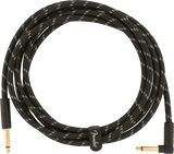 Fender Deluxe kitarakaapelin kulmaliitin (Black Tweed, 3m)