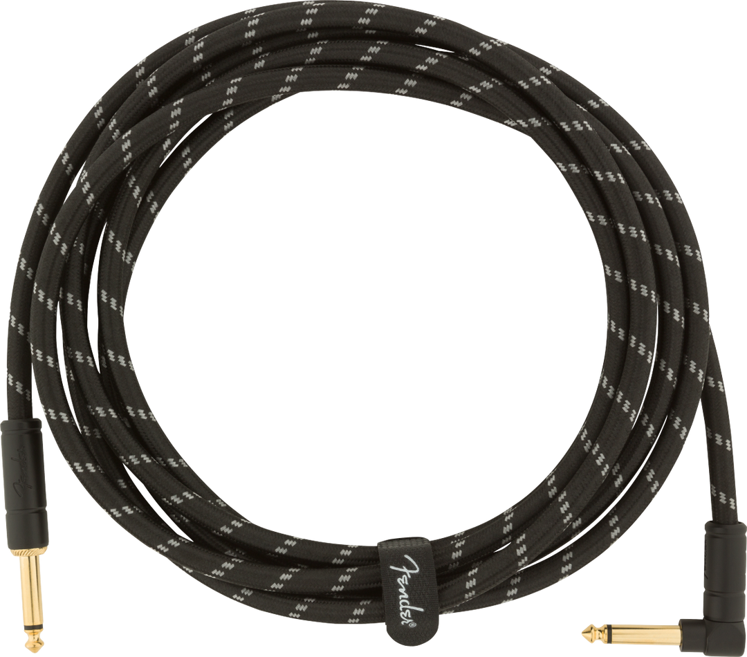 Fender Deluxe Kitarakaapeli Kulmapistoke (Black Tweed, 3m)