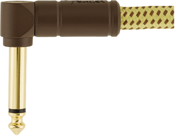 Fender Deluxe kitarakaapelin kulmaliitin (Tweed, 3m)