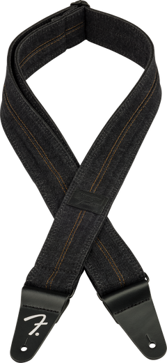 Fender x Wrangler Denim Kitarahihna (Washed Black Stitch, 2")