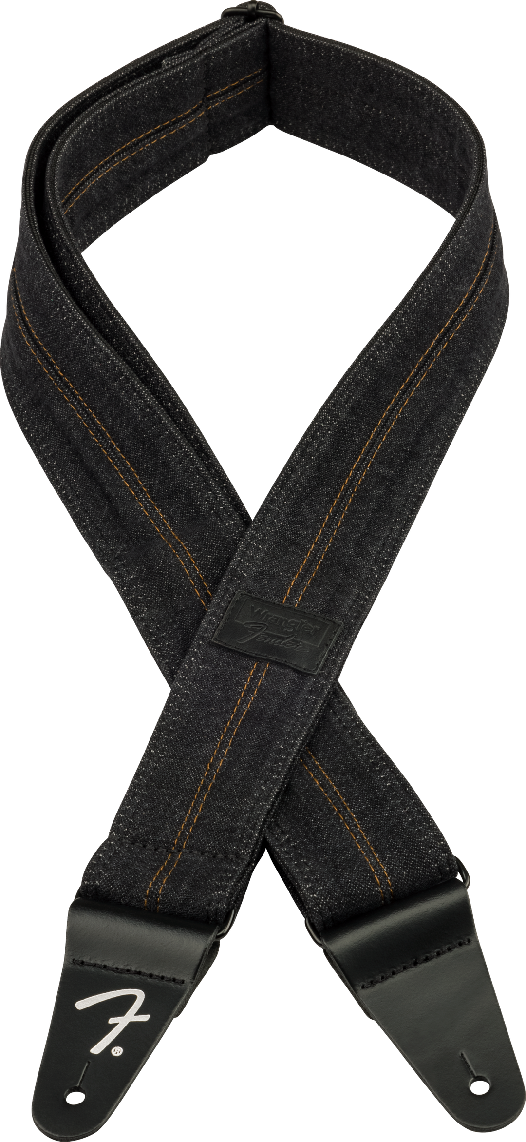 Fender x Wrangler Denim Kitarahihna (Washed Black Stitch, 2")