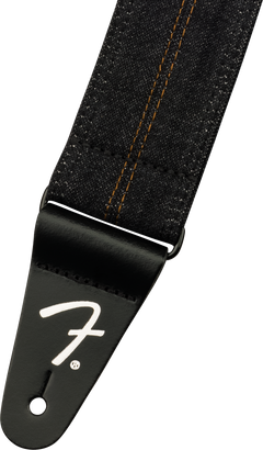 Fender x Wrangler Denim Kitarahihna (Washed Black Stitch, 2")
