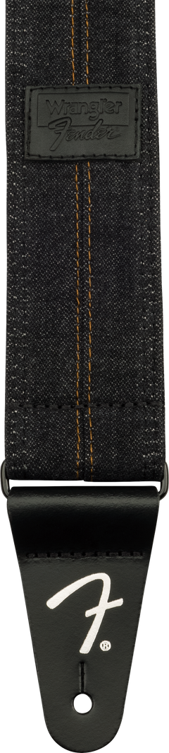 Fender x Wrangler Denim Kitarahihna (Washed Black Stitch, 2")