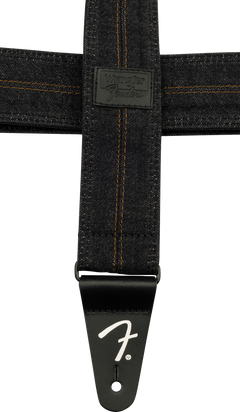 Fender x Wrangler Denim Kitarahihna (Washed Black Stitch, 2")