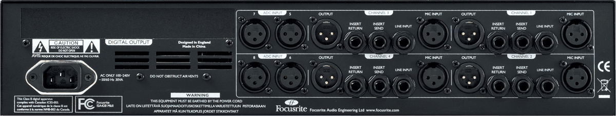 Focusrite ISA 428 mkII mikrofonin esivahvistin