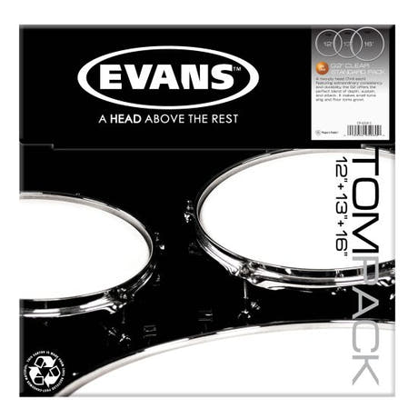 Evans G2 Skin Pack Standard Set Kirkas - 12", 13", 16"