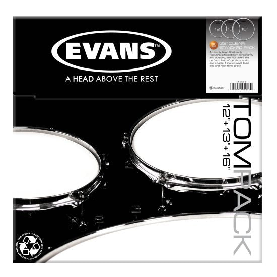 Evans G2 Skin Pack Standard Set Kirkas - 12", 13", 16"