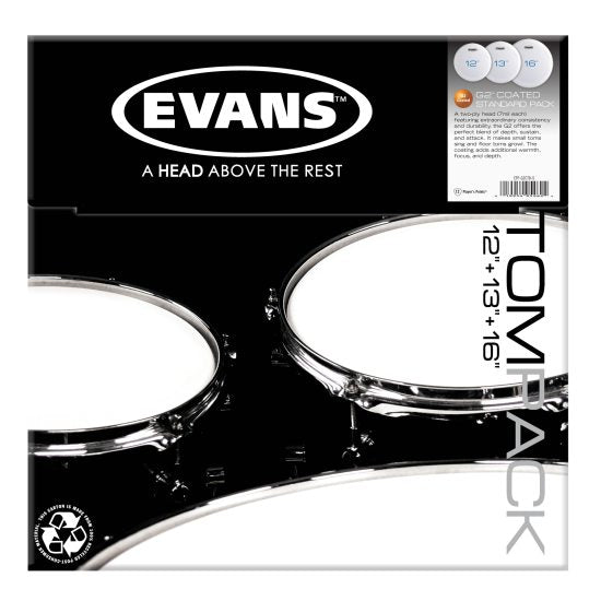 Evans G2 Skin Pack Standard Set päällystetty - 12", 13", 16"