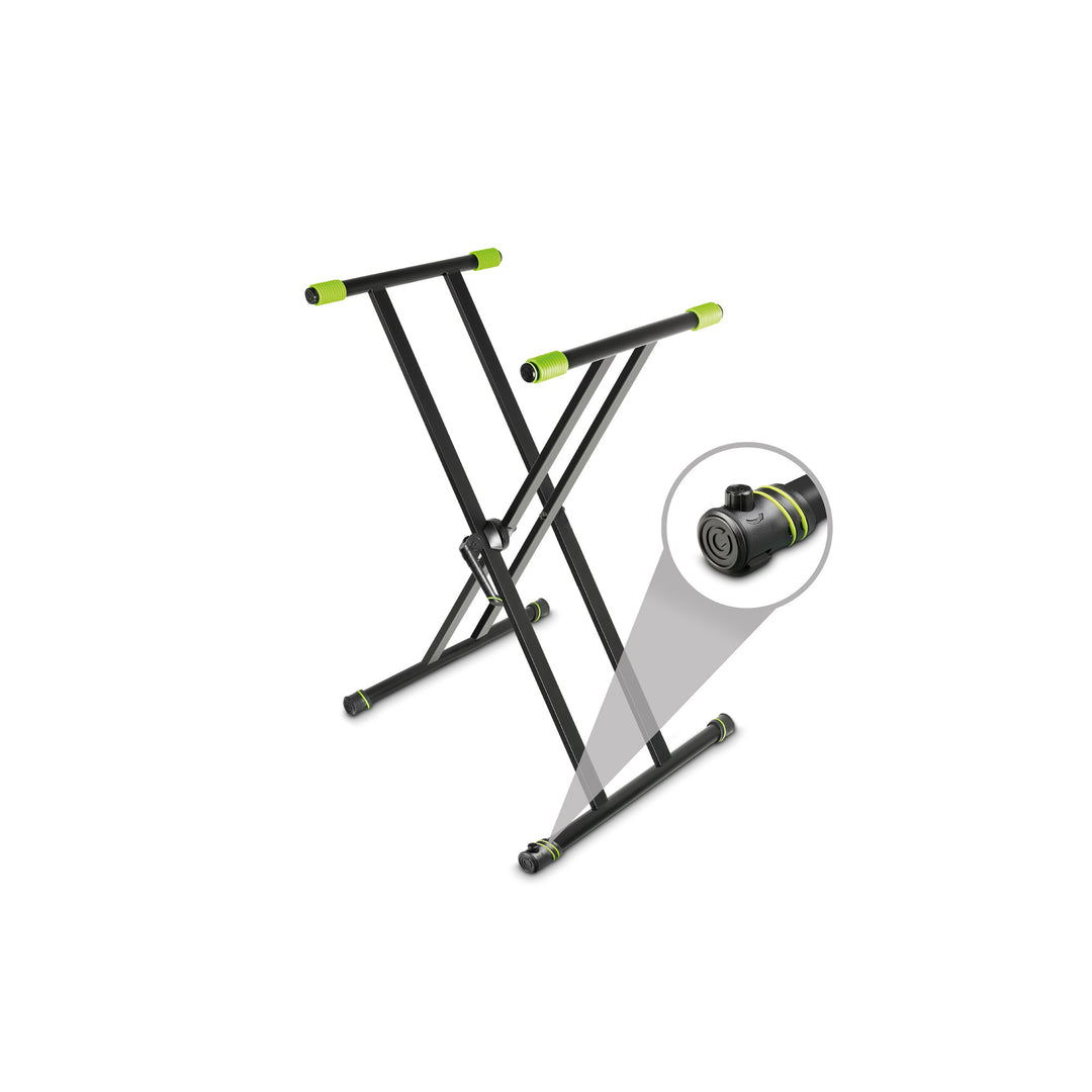 Gravity KSX 2 RD SÄT 1 - X-muotoinen koskettimistoteline kaksoistuellla ja tukipöydällä, setti 1
