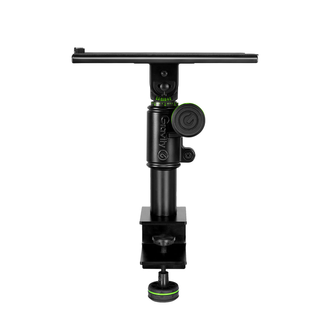 Gravity SP 3102 TM - Joustava studiomonitoritelinestand kiinnikkeellä pöytään