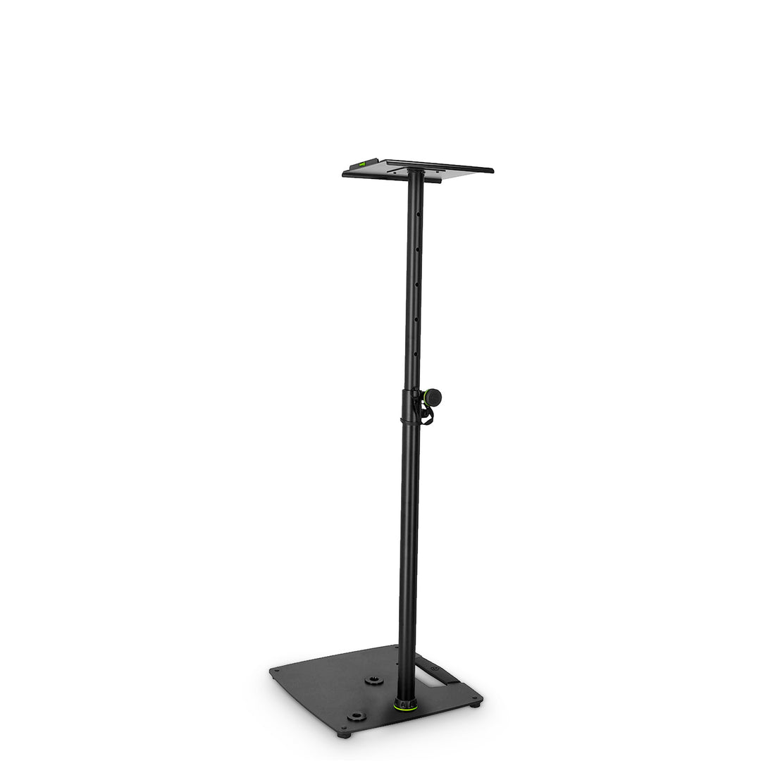 Gravity SP 3202 CS B – kaiutinteline studiomonitoreille, neliönmuotoinen teräsjalusta