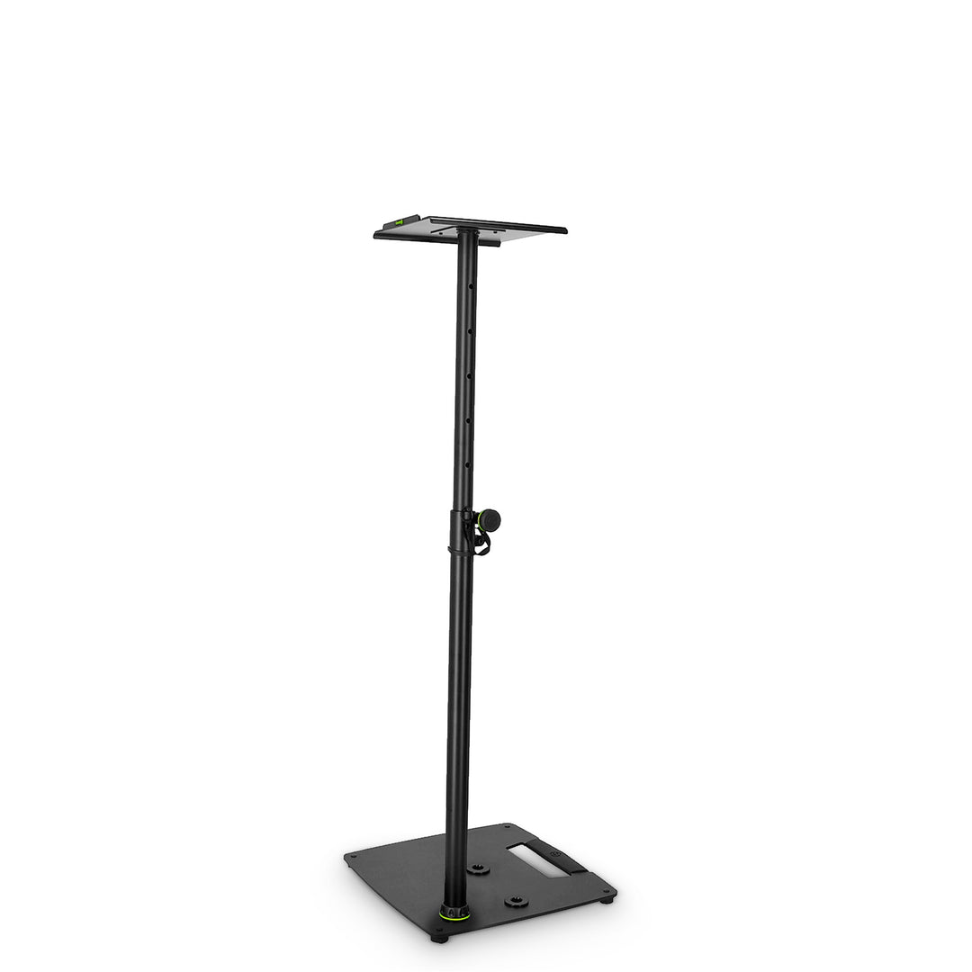 Gravity SP 3202 CS B – kaiutinteline studiomonitoreille, neliönmuotoinen teräsjalusta