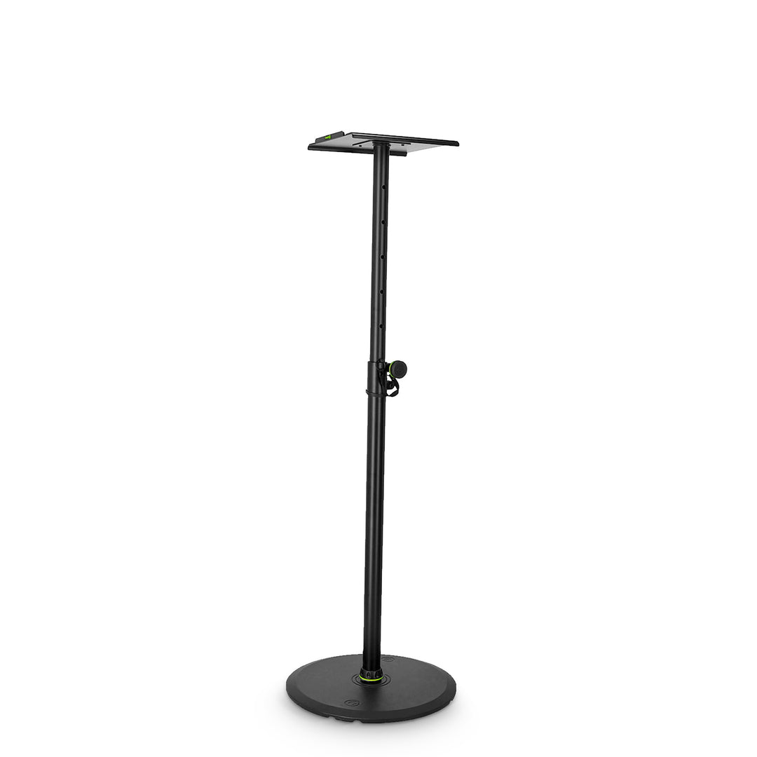 Gravity SP 3202 LR B - Teline studiomonitorikaiuttimelle suurella pyöreällä jalustalla