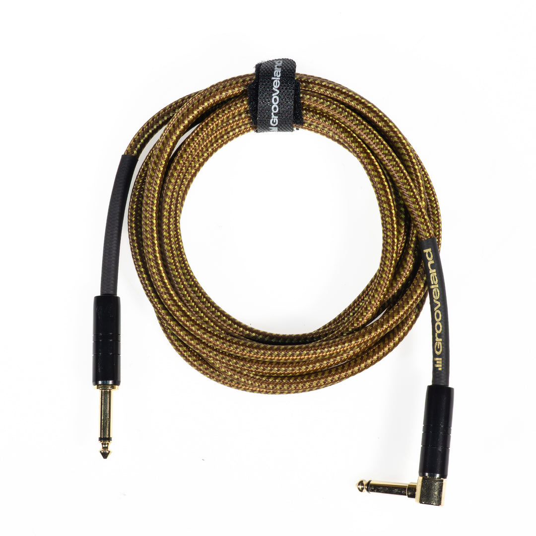 Grooveland Tweed Kulma Kitarakaapeli (3m - Ruskea)