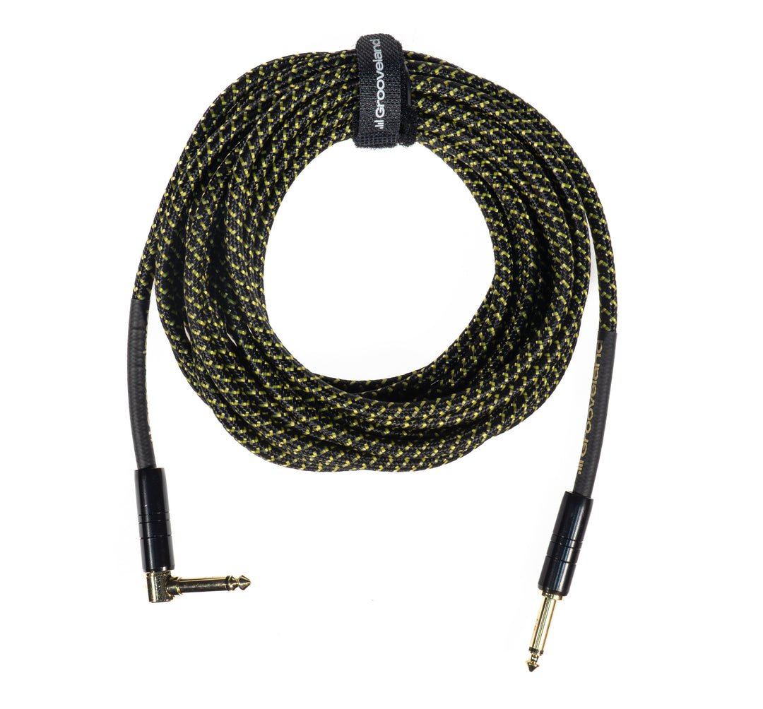 Grooveland Tweed Kulma Kitarakaapeli (6m - Musta)