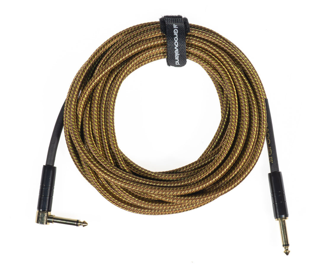 Grooveland Tweed Kulma Kitarakaapeli (6m - Ruskea)