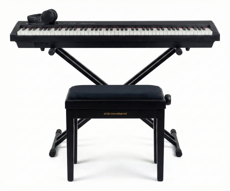Grooveland P450 sähköpiano (Musta) Täydellinen paketti