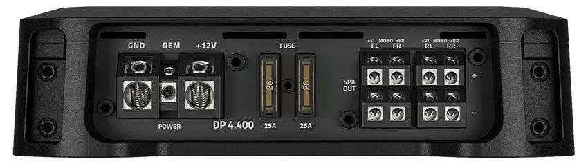 HERTZ 4-kanavainen autokäyttöön tarkoitettu D-luokan vahvistin (4x125W)