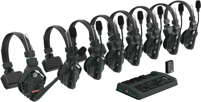 Hollyland Solidcom C1 Full Duplex Langaton Intercom Järjestelmä 8 headsets