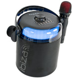 Ibiza Karaokejärjestelmä, jossa on Bluetooth ja 2 mikrofonia (musta).