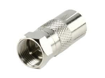 Antennisovitin - Koaksiaaliantenni naaras - F-liitin uros